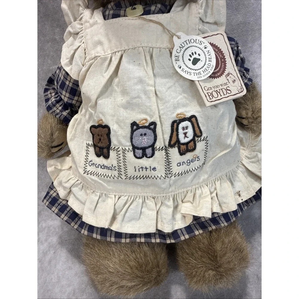 Vtg HTF Boyd's Bears Cheryl S. Grammykins 912664 Grandma Apron 12